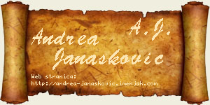 Andrea Janašković vizit kartica
